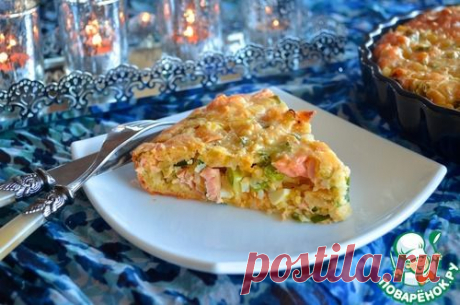 Рыбный пирог с рисом - кулинарный рецепт