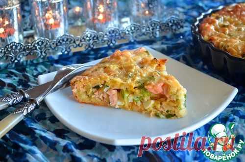 Рыбный пирог с рисом - кулинарный рецепт