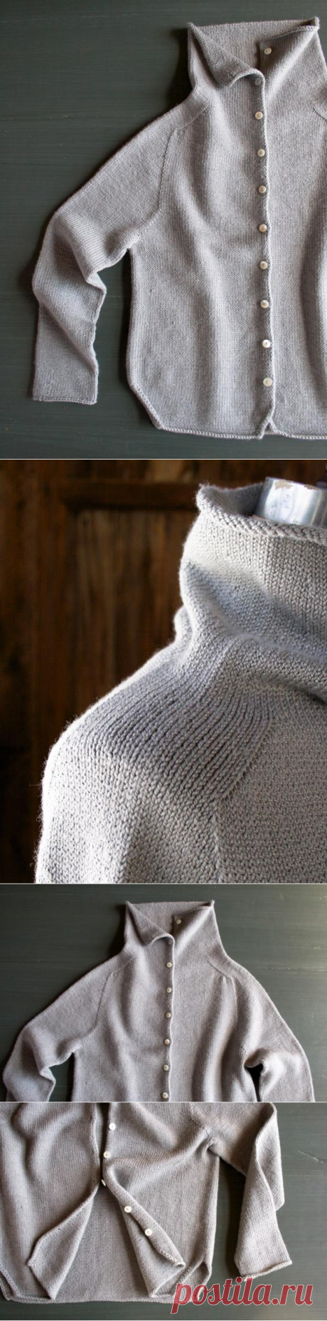 Top-Down Turtleneck Cardigan | Purl Soho