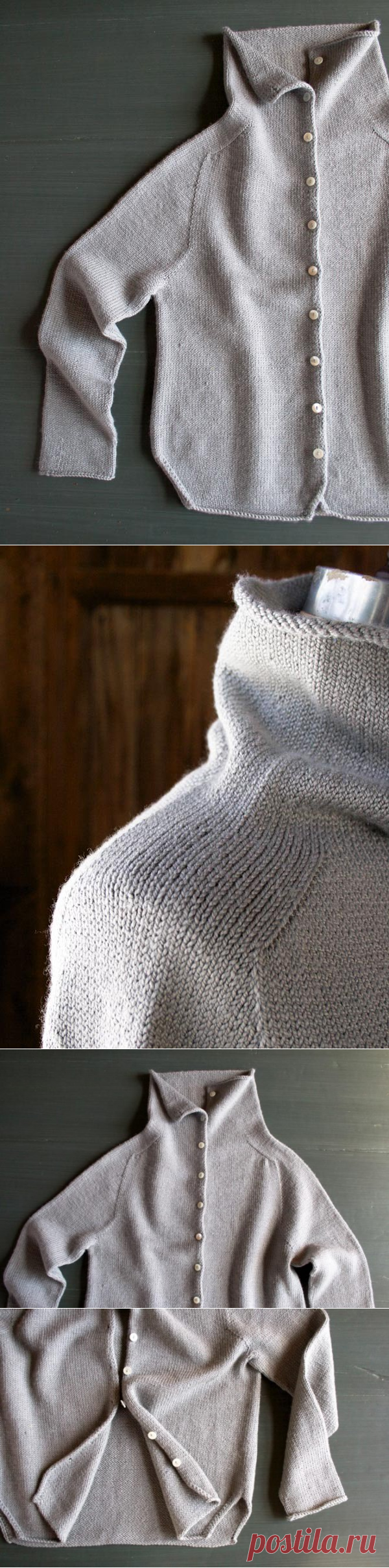 Top-Down Turtleneck Cardigan | Purl Soho
