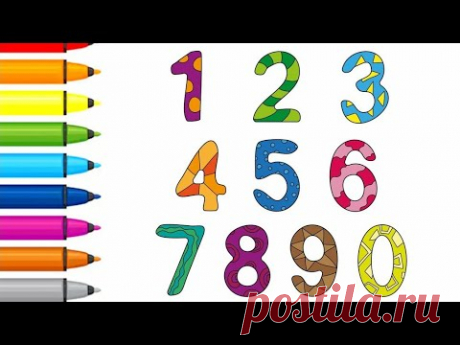 Let's learn Numbers drawing and coloring for kids! || Drawing - Coloring
