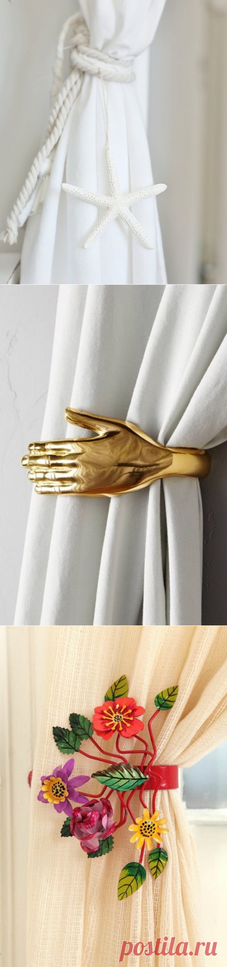 Подхваты для штор: 30 фото идей + ВИДЕО