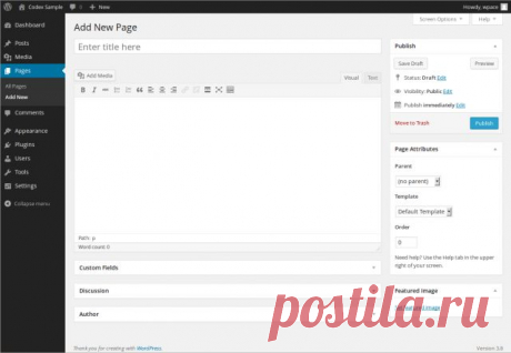Pages Add New Screen « WordPress Codex