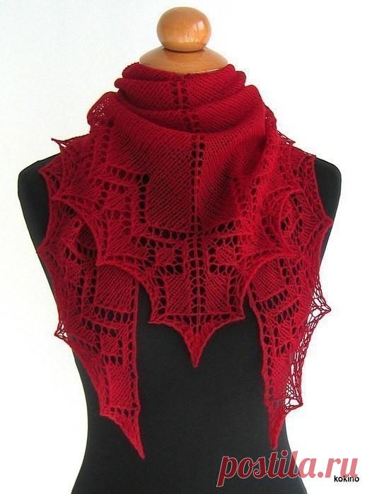 ШАЛЬ КРУЖЕВНОЕ СЕРДЦЕ 