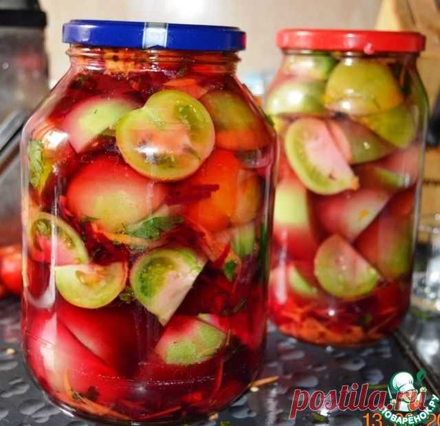 Зеленые помидоры "100 граммов" - упругиe, вкусныe и очень красивыe, а яблоки на вкус - моченыe