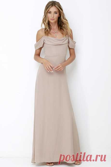 Reflective Radiance Taupe Maxi Dress at Lulus.com!