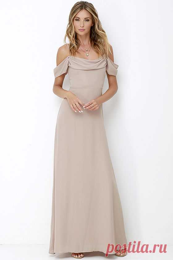 Reflective Radiance Taupe Maxi Dress at Lulus.com!
