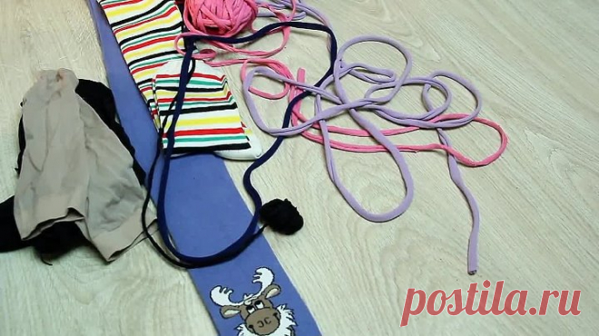 Делаем пряжу из старых колготок!