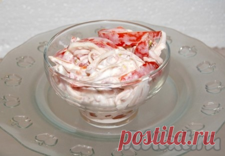 Салат &quot;Красное море&quot; с кальмарами (рецепт с фото) | RUtxt.ru