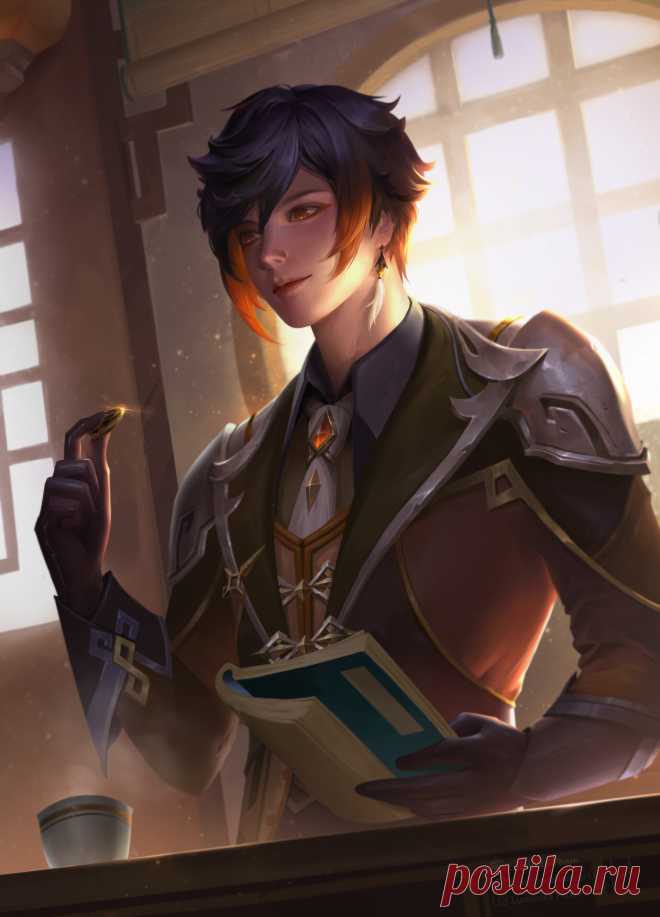 ArtStation - ZHONGLI - GENSHIN IMPACT FANART, Luminita Pham