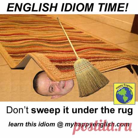 English Idiom Lesson – Sweep It Under the Rug | Happy English Podcast Learn English