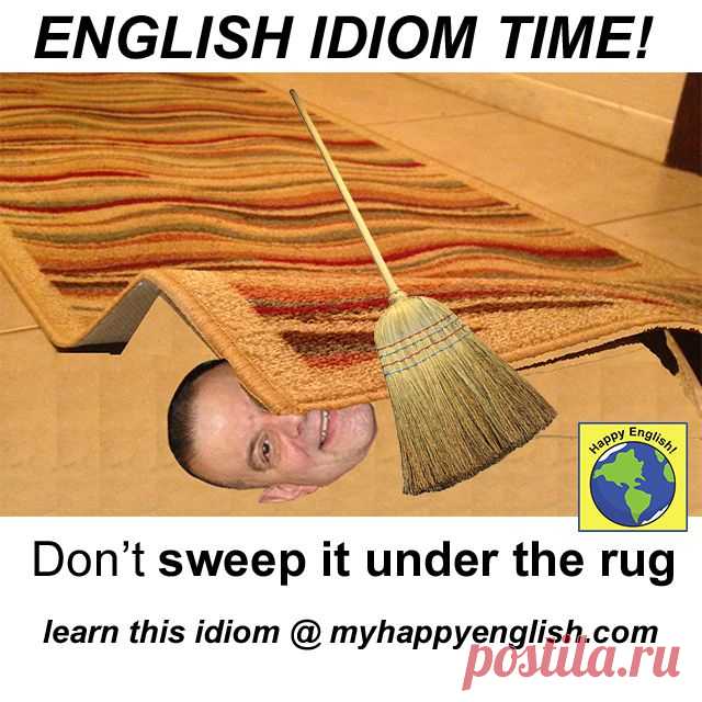 English Idiom Lesson – Sweep It Under the Rug | Happy English Podcast Learn English