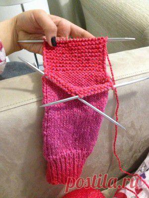Вдогонку к вязаным носкам. Формируем пятку