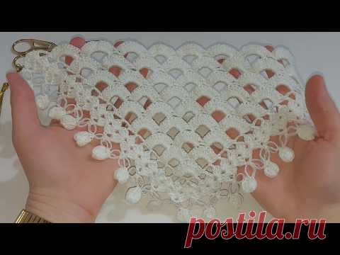 Как Сделать Новую Модель Шали Вязания - Модель Платка Треугольника - Легкие Модели Шали