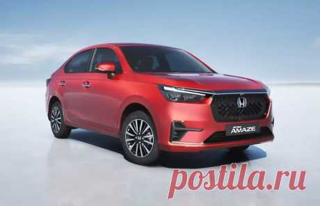Honda Amaze 2025 нового поколения выглядит более привлекательно по сравнению с предшественником