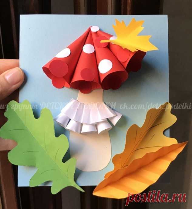 Красный мухомор Красный мухоморОбъёмная аппликация понравится деткам любого возраста.