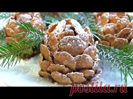 Пирожные  " Шишки " без выпечки / Шоколадный десерт на Новый Год без выпечки