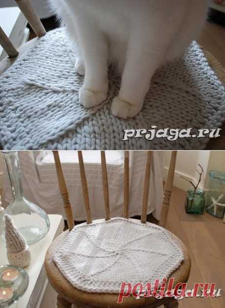 Вязание сидушки в форме звезды