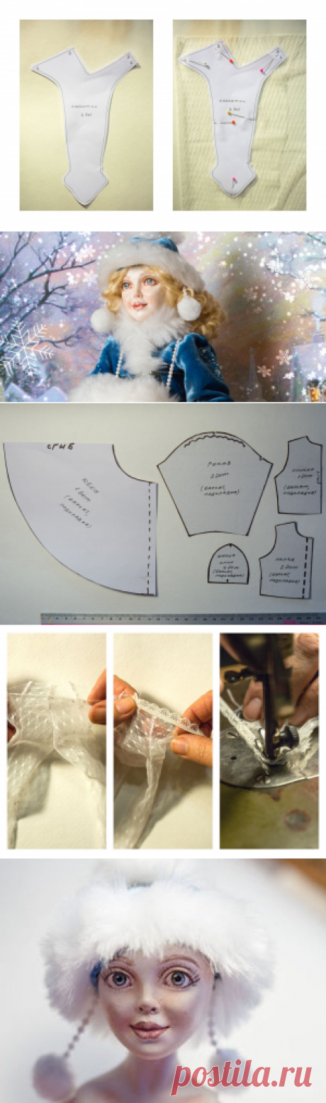 Делаем Снегурочку в смешанной технике. Часть 2 - Ярмарка Мастеров - ручная работа, handmade