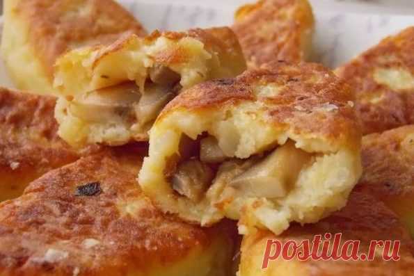 Картофельные зразы с грибами — рецепт