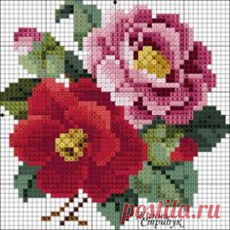 Схема для вышивки крестиком бисером