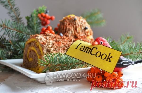 Рождественское «Полено» (закусочное) — рецепт с фото пошагово