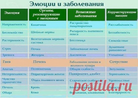 НЕГАТИВНЫЕ МЫСЛИ ФОРМИРУЮТ НЕГАТИВНЫЕ ЧУВСТВА
Чувства выражаются через эмоции. Длительное нахождение в состоянии не радостных эмоций создаёт в теле перенапряжение и, как следствие, болезнь.
В таблице на фото представлена информация к размышлению – к чему могут привести негативные эмоции и чувства.