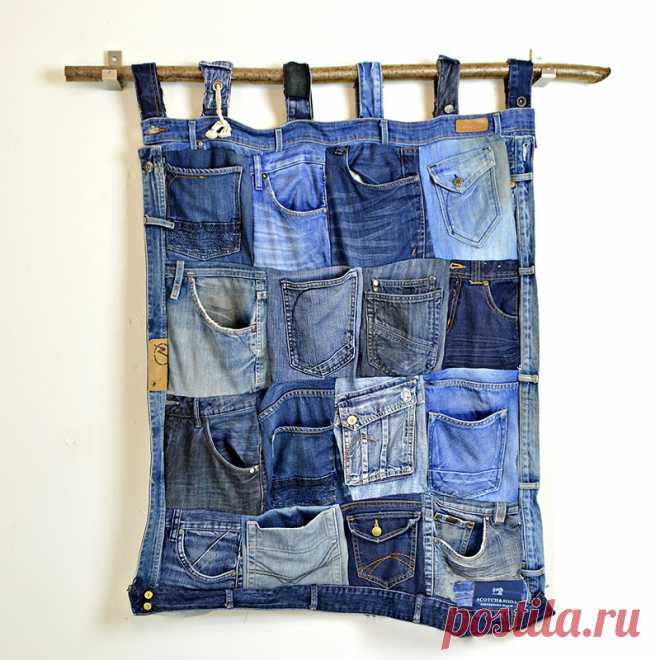 Tutorial for a Great Denim Pocket Organiser - Pillar Box Blue