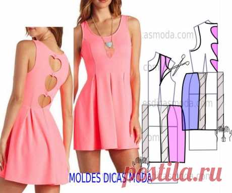 MOLDE DE VESTIDO ROSA