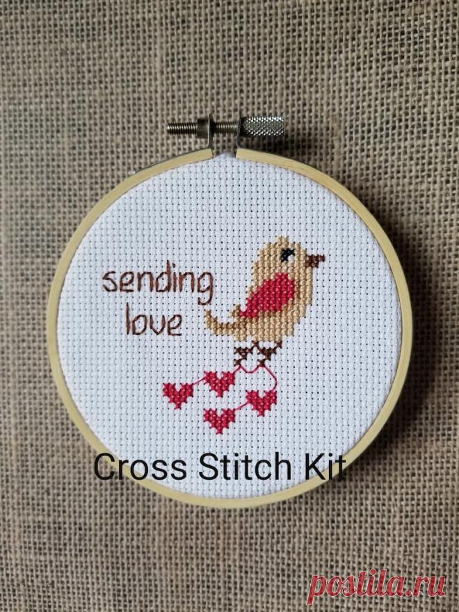 Counted Cross Stitch Kit Sending Love Bird - Etsy España
