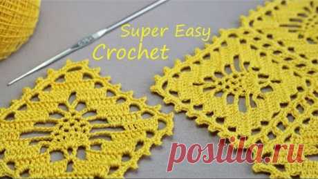 How to Super Easy CROCHET a square for beginners КВАДРАТНЫЕ МОТИВЫ вязание крючком для начинающих