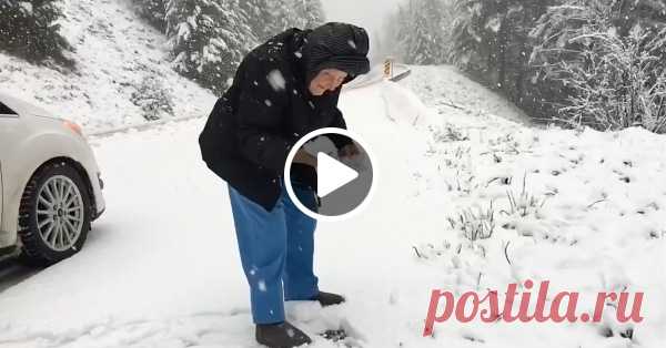 Сын снял на камеру, как мама радуется снегу. А маме уже 101 год – Фитнес для мозга