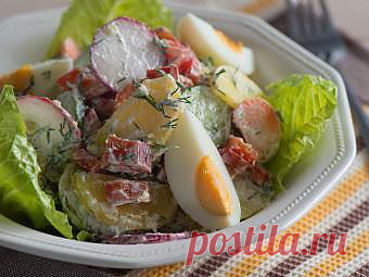 Овощной салат с яйцами. Салаты и закуски