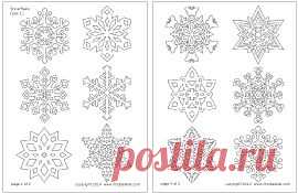 Snowflake | Printable Templates & Coloring Pages | FirstPalette.com