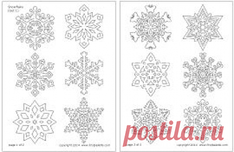 Snowflake | Printable Templates &amp; Coloring Pages | FirstPalette.com