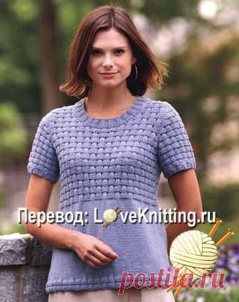 Пуловер плетеным узором | Loveknitting.ru