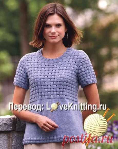 Пуловер плетеным узором | Loveknitting.ru