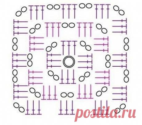Бабушкин квадрат. Схемы вязания