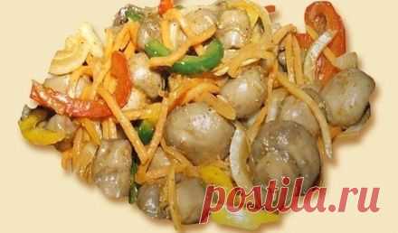 Шампиньоны по-корейски готовим дома вкусно рецепт с фото