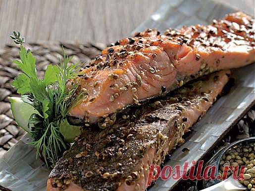 Лосось в корочке из кориандра, второе блюдо. Пошаговый рецепт с фото на Gastronom.ru