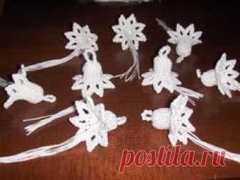 Campanelle a macramé realizzate con fettuccia di cotone. Possono essere utili per decorazioni pasquali, per bomboniere o (se in rosso, oro o argento) per decorazioni natalizie. Tempo occorrente per…
