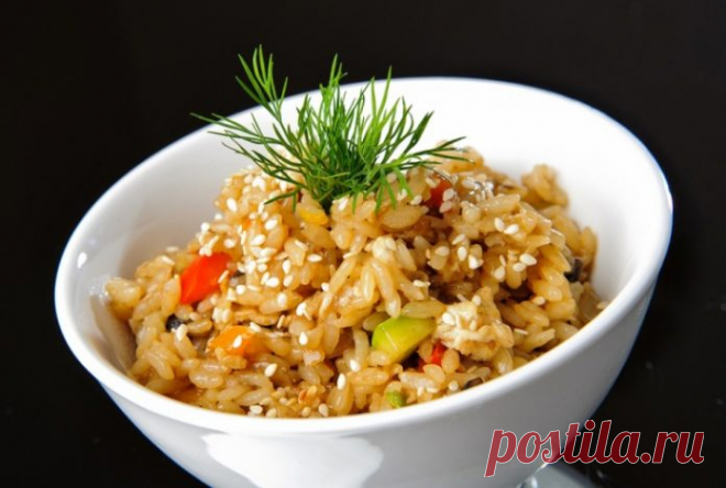 Свинина с рисом и овощами — рецепт