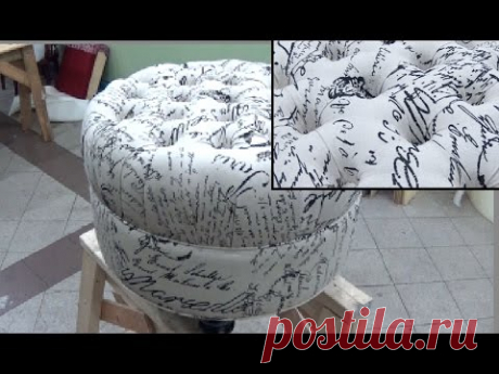 HOW TO UPHOLSTER A ROUND TUFTED BENCH - ALO Upholstery