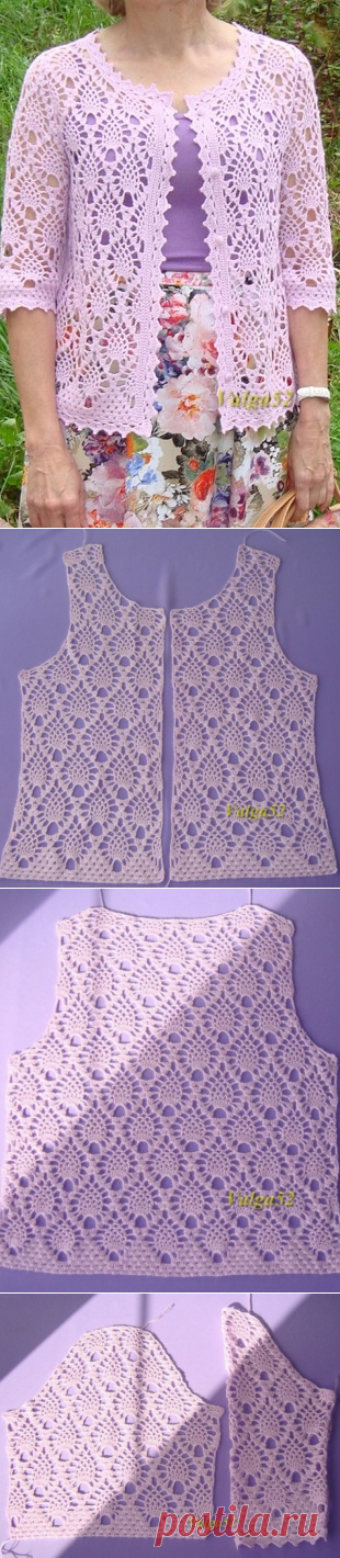 Жакет с узором "Ананас"