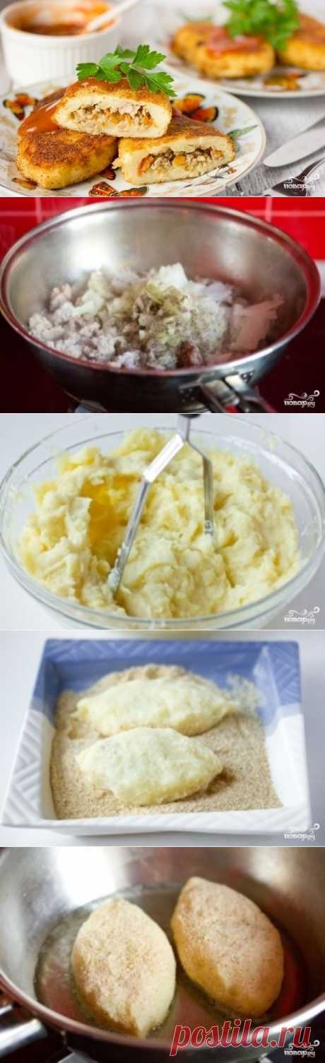 Картофельные зразы с фаршем - пошаговый кулинарный рецепт на Повар.ру