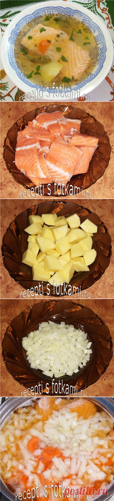 Уха из хребтов семги - пошаговый рецепт с фото