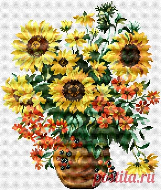 Вышивка крестом «Подсолнухи»