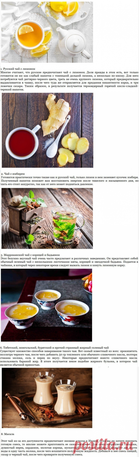 Рецепты вкусного чая