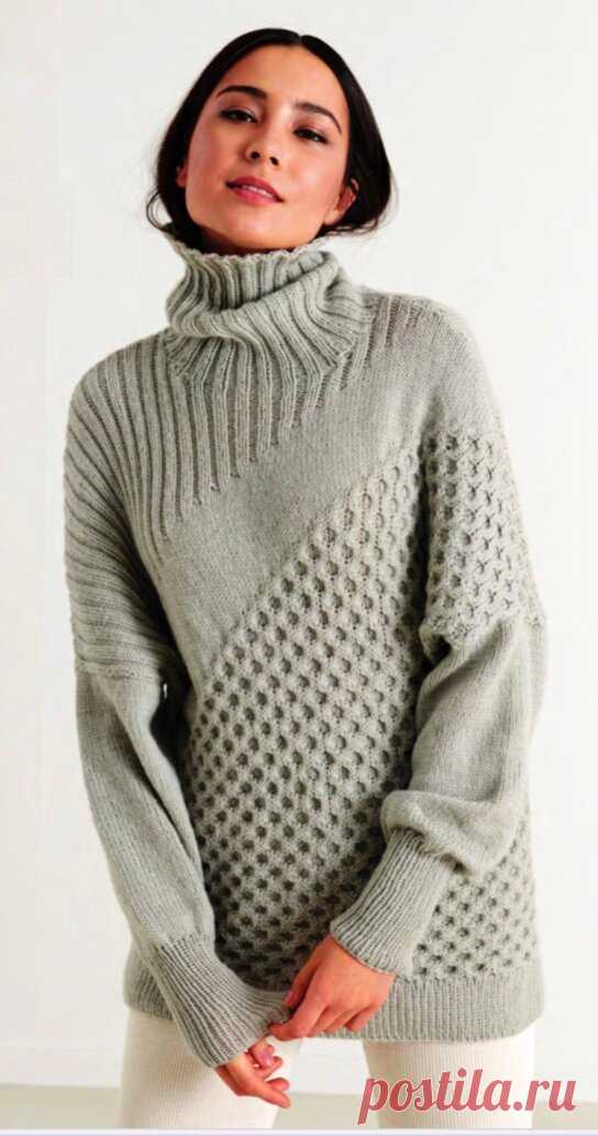 Схема и описание вязанного свитера, в котором мне нравится абсолютно все! | Для души | Яндекс Дзен