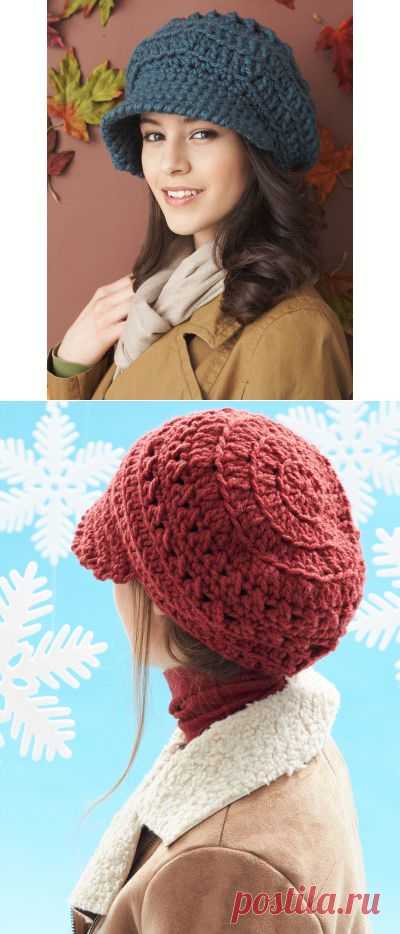 Slouchy Peaked Hat - Patterns  | Yarnspirations